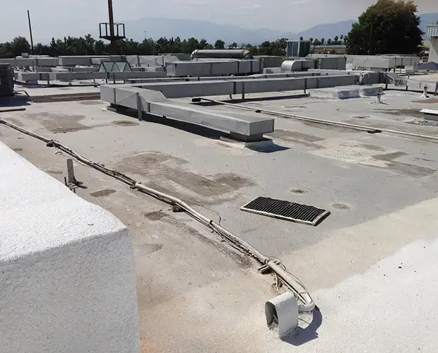Lightweight Polyurethane Foam Coating Services Victorville Metal, Built-Up, Cap Sheet Roofs Foam Coating Services