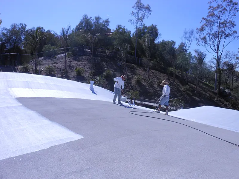 Skilled Coating Experts Foam Roof Recoating in Riverside