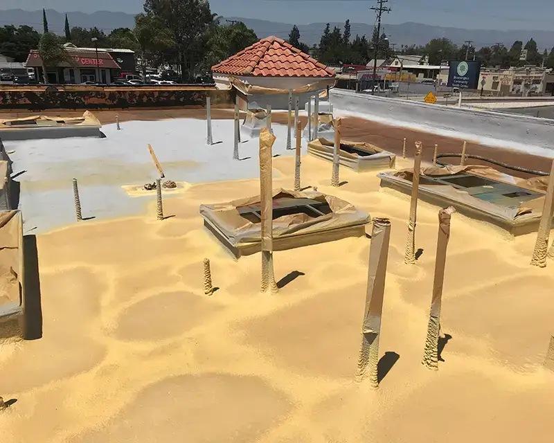 Durable Spray Foam Recoating Roofing System Claremont